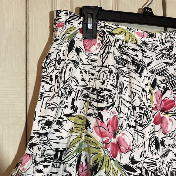 Simply Irresistible Circle Skater Skirt Floral Graffiti Pattern 30 Inch Waist - Picture 3 of 14